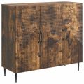 vidaXL Servírovacia skriňa Dymový dub 89 x 34,5 x 80 cm