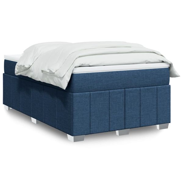 vidaXL Boxspring posteľ s matracom modrá 120x190 cm látka
