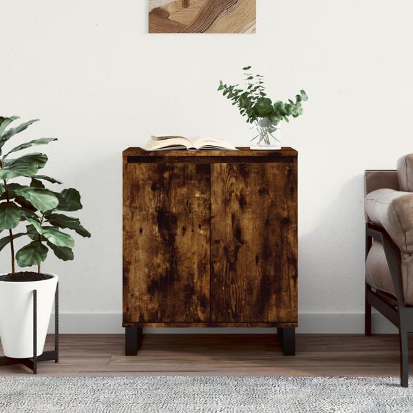 vidaXL Komoda dymový dub 60x35x70 cm spracované drevo
