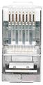 Intellinet konektor RJ45, Cat5e, Cat6, Cat6a, stíněný STP, 50µ, drát, 100 ks v nádobě