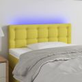 vidaXL Čelo postele s LED zelené 80x5x78/88 cm látka