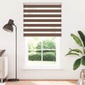 vidaXL Zebra roleta hnedá 130x230 cm šírka látky 125,9 cm polyester