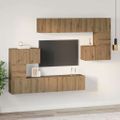 vidaXL Zostava TV skriniek 8 ks Remeselný dub Kompozitné drevo