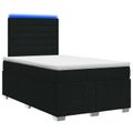 vidaXL LED boxspring posteľ s matracom Čierna 120 x 200 cm Látka