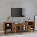 vidaXL TV skrinka dymový dub 160x35x55 cm spracované drevo
