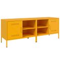 vidaXL TV skrinky 2 ks horčicovo-žlté 68x39x50,5 cm oceľ