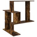 vidaXL Stenná polica Dymový dub 67 x 67 x 87 cm Kompozitné drevo
