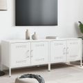 vidaXL TV skrinky 2 ks biele 68x39x50,5 cm oceľ