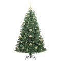vidaXL Umelý Sklápací Vianočný Stromček Zelená 150 cm PVC a kov