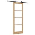 vidaXL Posuvné dvere ORKDAL 83 x 232 cm Prírodná a čierna