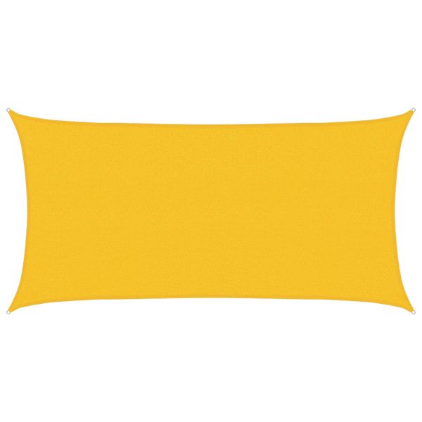 vidaXL Plachta na tienenie 2 x 6 m HDPE Obdĺžnikový Žltá