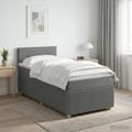 vidaXL Posteľ boxspring s matracom Tmavosivá 80 x 200 cm Látka