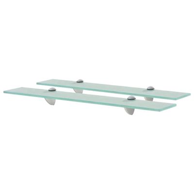 vidaXL Nástenná polička 2 ks sklo 60x10 cm 8 mm