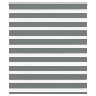 vidaXL Zebra roleta tmavošedá 125x100 cm šírka látky 120,9cm polyester