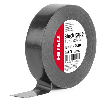 Izolačná páska, čierna 18mm x 20m (1 ks) AMiO-02464