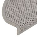 vidaXL Samolepiace nášľapy na schody Sisal 30 ks 65x21x4 cm strieborné