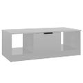 vidaXL Konferenčný stolík lesklý biely 102x50x36 cm kompozitné drevo