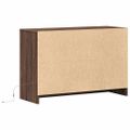 vidaXL TV stolík s LED hnedý dub 91x34x61 cm kompozitné drevo
