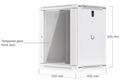 Ubiquiti UniFi 12U Rack Cabinet Wall 450 Glass - Nástěnný rozvaděč, výška 12U, ventilátory, prosklené dveře Rackovací rozvadec, 12U, nástenný, 4-sloupový, prosklená dvírka, ventilátory, 50 kg nosnost, 550 × 450 × 635 mm, bílý