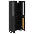 vidaXL Highboard 2 ks Čierny dub 69,5 x 34 x 180 cm Kompozitné drevo