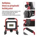 LED reflektor ELION 30W, červeno-čierny, IP65, 4800 lm, neutrálna biela