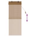 vidaXL Roleta Hnedá 40 x 160 cm Bambus
