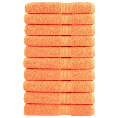 vidaXL Prémiové uteráky do sauny SOLUND 10ks oranžová 80x200cm 600g/m2