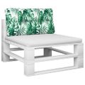 vidaXL Poduška na paletovú pohovku vzor listov 70x40x12 cm látka