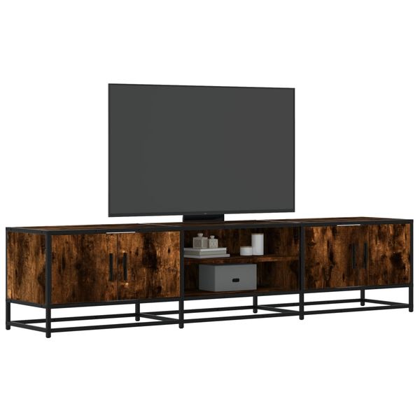 vidaXL TV skrinka dymový dub 180x35x41 cm kompozitné drevo