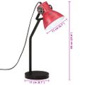 vidaXL Stolová lampa 25 W šmuhovaná červená 17x17x60 cm E27