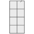 vidaXL Sprchová zástena z priehľadného ESG skla 90x195 cm čierna