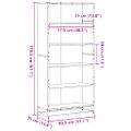 vidaXL Knižnica hnedý dub 80,5x35x170,5 cm kompozitné drevo