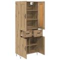 vidaXL Highboard Remeselný dub 69,5 x 34 x 180 cm Kompozitné drevo