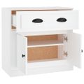 vidaXL Komoda biela 70x35,5x67,5 cm spracované drevo