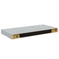 vidaXL Plávajúce nástenné police 4 ks betónové sivé 50x23,5x3,8 cm MDF