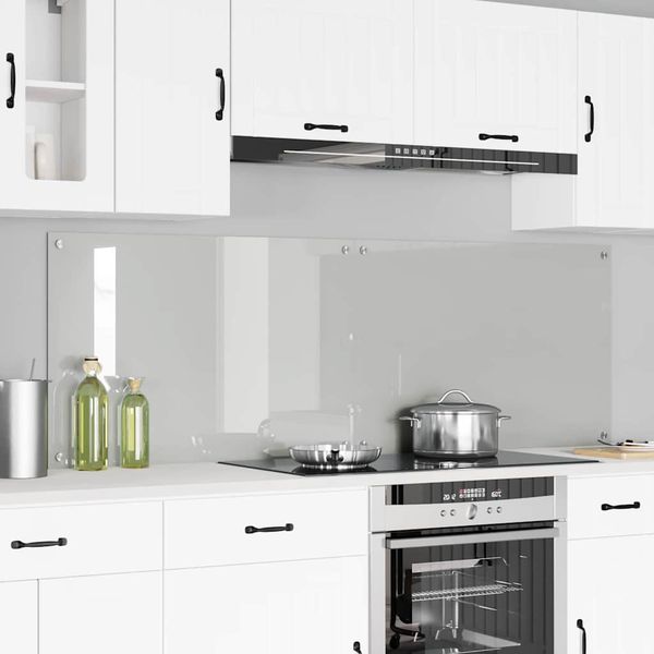 vidaXL Kuchynský obklad 2 pcs Priehľadná 90 x 60 cm tvrdené sklo