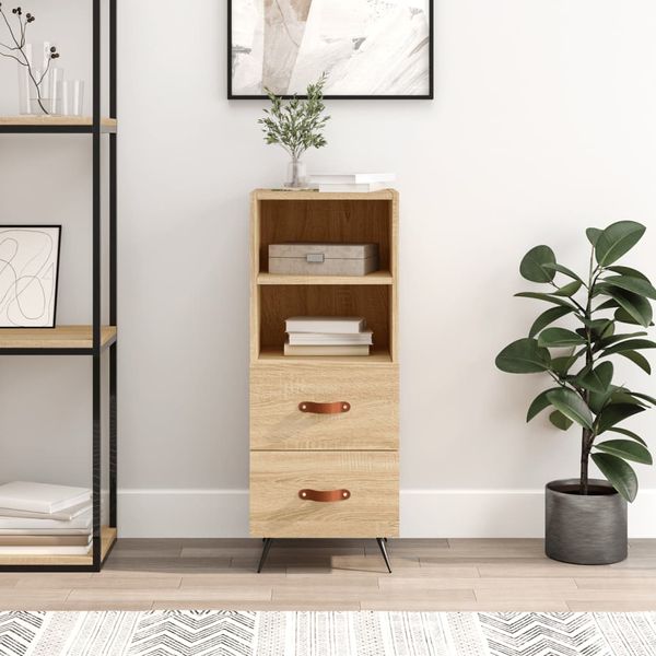 vidaXL Komoda dub sonoma 34,5x34x90 cm spracované drevo