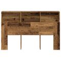 vidaXL Skrinka na čelo postele staré drevo 160x19x103,5 cm komp. drevo