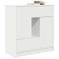 vidaXL Komoda so zásuvkami a dvierkami, biela 70,5x34x74,5 cm