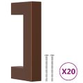 vidaXL Rukoväte na skrinku 20 ks bronzové 64 mm nehrdzavejúca oceľ