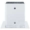 vidaXL Podnože stĺpikov štvorcové 12 ks Strieborná 121x121 mm