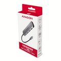 AXAGON HMC-HCR3A, USB 3.2 Gen 1 hub, porty 3x USB-A, HDMI 4k/30Hz, SD/microSD, kábel USB-C 20cm Replikátor portu, USB-C na 3x USB 3.0, 1x HDMI, 1x SD slot, 1x microSD slot, striebro-cerný