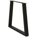 vidaXL Nohy k jedálenskému stolu v tvare V, 2 ks, čierne, 70 x (72-73,3) cm, oceľové