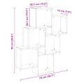 vidaXL Nástenná polica kocky staré drevo 78x15x93 cm kompozitné drevo