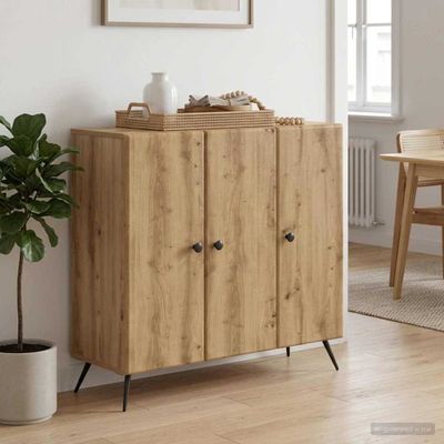 vidaXL Servírovacia skriňa Dub artisan 89 x 34,5 x 80 cm