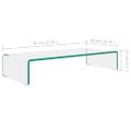 vidaXL TV stojan/stojan pod monitor z priehľadného skla, 70x30x13 cm