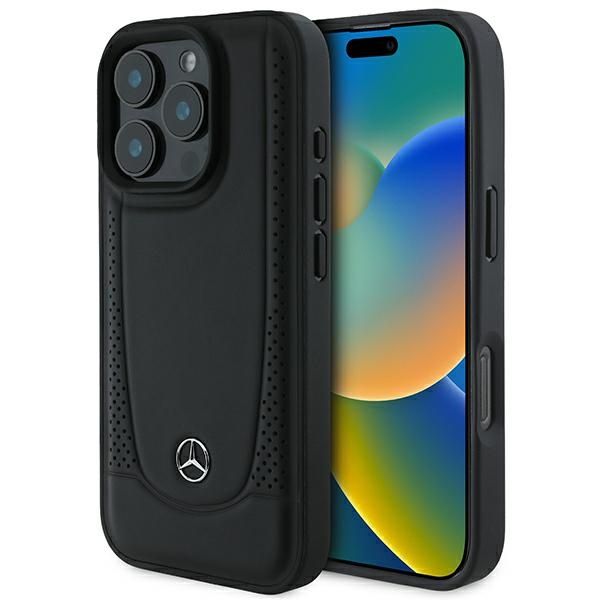 Puzdro Mercedes pre iPhone 16 Pro Max 6,9" MEHCP16XARMBK Tvrdé puzdro Koža Urban čierna