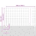 vidaXL Vonkajšie divoké oplotenie s posteľami 50 x 1,2 m Strieborná