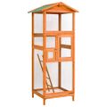 vidaXL Záhradná klietka pre vtáky 68x62x166 cm jedľový masív