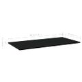 vidaXL Prídavné police 8 ks, čierne 80x20x1,5 cm, drevotrieska